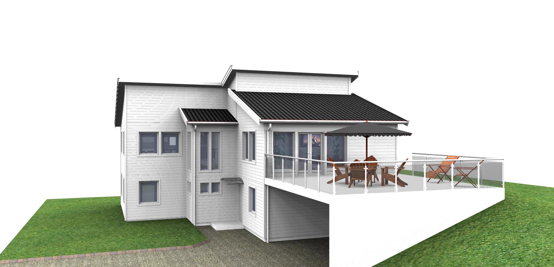Funkishus bygga arkitektritade funkishus