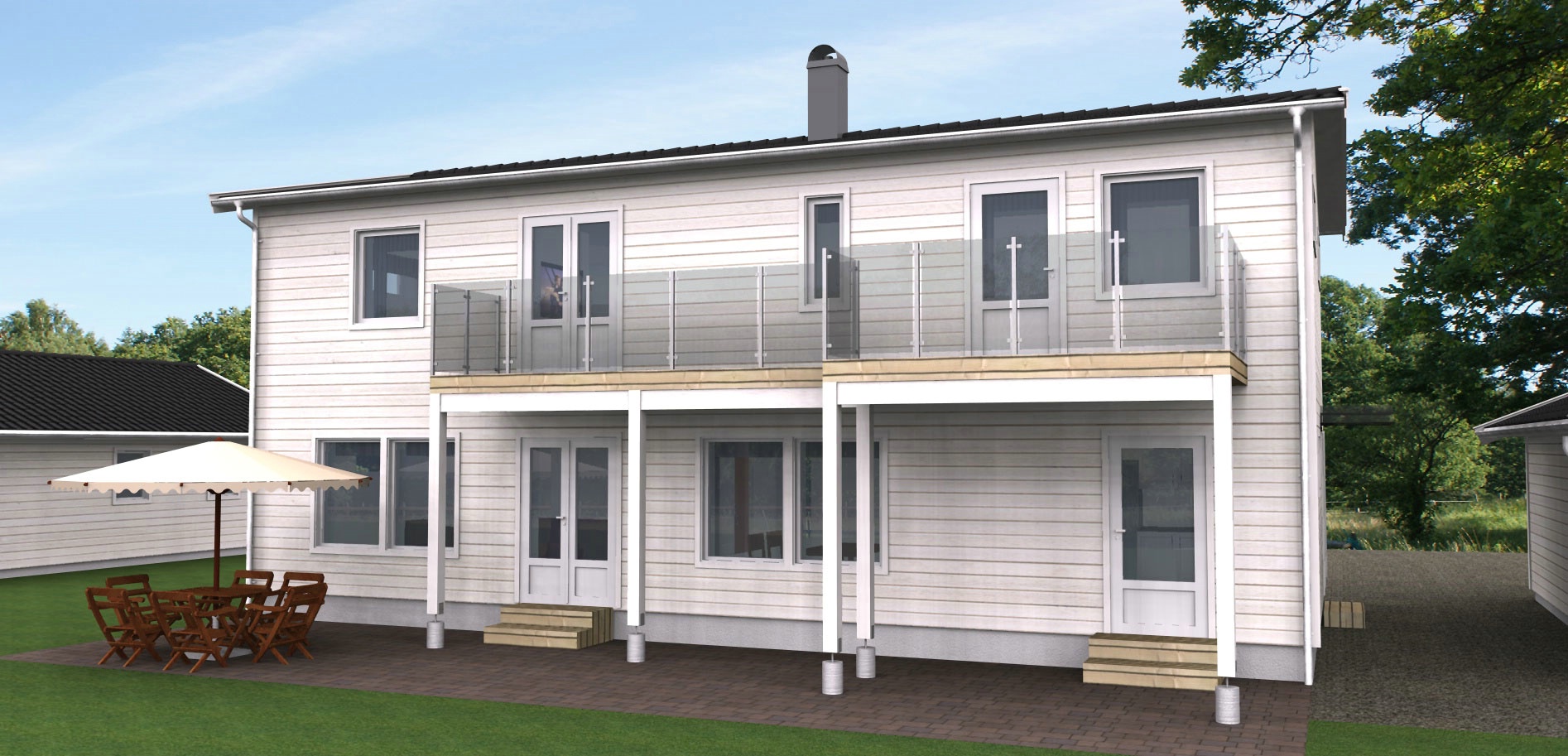Funkishus bygga arkitektritade funkishus