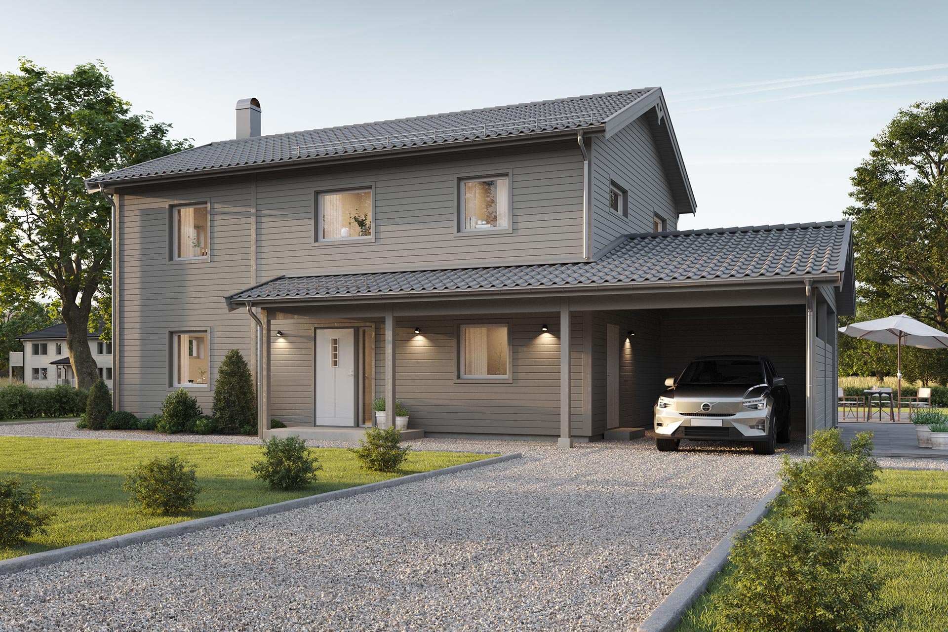 Smultronstället 156 med carport - Klassisk modern - Bra Hus